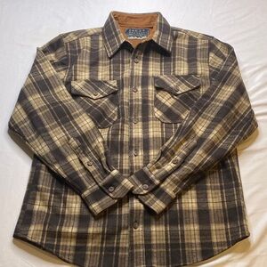 Jachs Brown and‎ Tan Plaid Shirt-NWOT